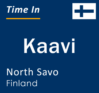 Current local time in Kaavi, North Savo, Finland