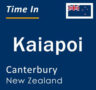 Current time in Kaiapoi, Canterbury, New Zealand