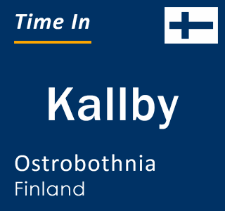 Current local time in Kallby, Ostrobothnia, Finland