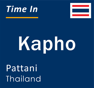 Current local time in Kapho, Pattani, Thailand