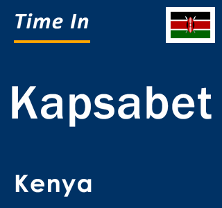 Current local time in Kapsabet, Kenya