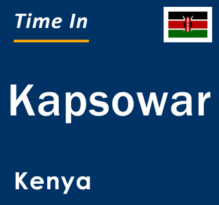 Current local time in Kapsowar, Kenya