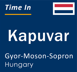 Current time in Kapuvar, Gyor-Moson-Sopron, Hungary