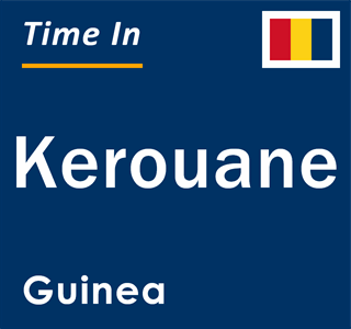 Current local time in Kerouane, Guinea