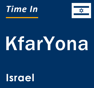 Current local time in KfarYona, Israel