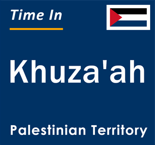 Current local time in Khuza'ah, Palestinian Territory