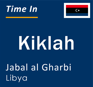 Current local time in Kiklah, Jabal al Gharbi, Libya