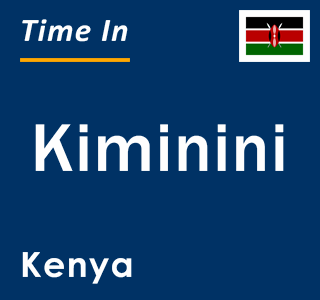 Current local time in Kiminini, Kenya
