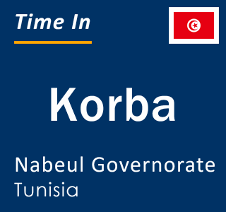 Current local time in Korba, Nabeul Governorate, Tunisia