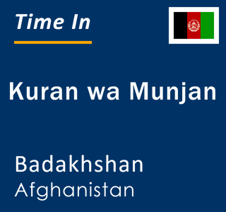 Current local time in Kuran wa Munjan, Badakhshan, Afghanistan