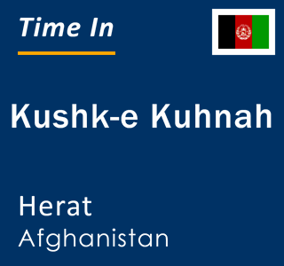 Current time in Kushk-e Kuhnah, Herat, Afghanistan
