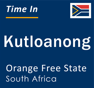Current local time in Kutloanong, Orange Free State, South Africa