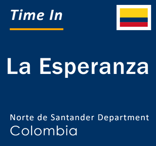 Current local time in La Esperanza, Norte de Santander Department, Colombia