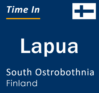 Current local time in Lapua, South Ostrobothnia, Finland