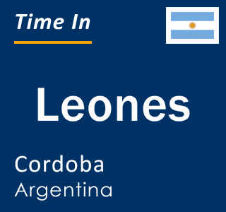 Current local time in Leones, Cordoba, Argentina