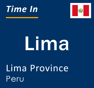Current time in Lima, Lima, Peru