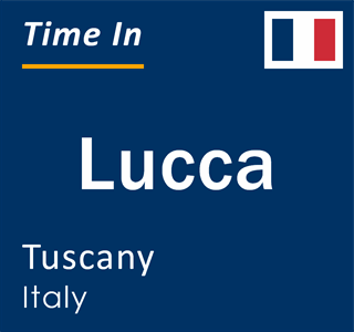 Current time in Lucca, Tuscany, Italy
