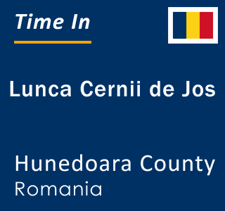 Current local time in Lunca Cernii de Jos, Hunedoara County, Romania