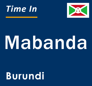Current local time in Mabanda, Burundi