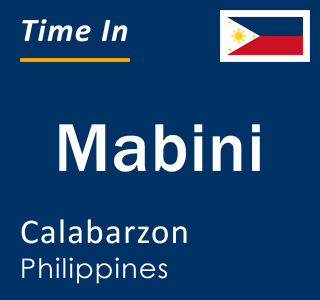 Current local time in Mabini, Calabarzon, Philippines