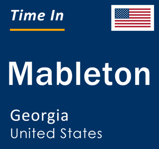 Current local time in Mableton, Georgia, United States