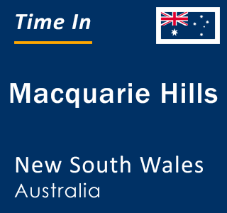 Current local time in Macquarie Hills, New South Wales, Australia