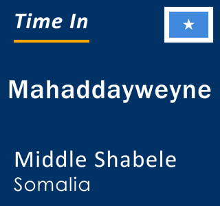 Current time in Mahaddayweyne, Middle Shabele, Somalia