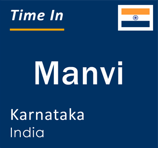 Current local time in Manvi, Karnataka, India