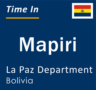 Current local time in Mapiri, La Paz Department, Bolivia