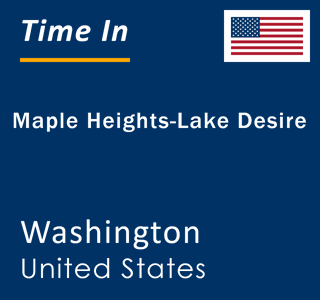 Current local time in Maple Heights-Lake Desire, Washington, United States