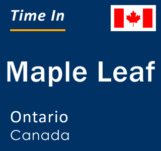 Current local time in Maple Leaf, Ontario, Canada