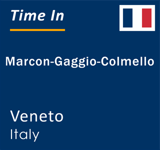 Current local time in Marcon-Gaggio-Colmello, Veneto, Italy