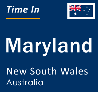 Current local time in Maryland, New South Wales, Australia