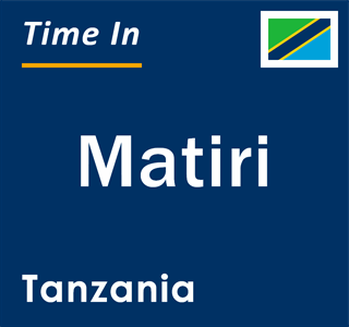 Current local time in Matiri, Tanzania