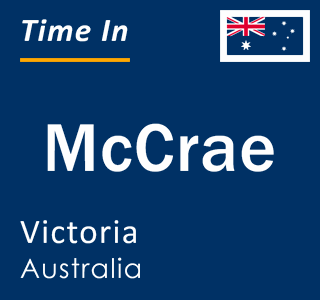 Current local time in McCrae, Victoria, Australia