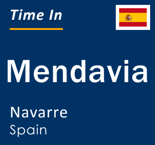 Current local time in Mendavia, Navarre, Spain