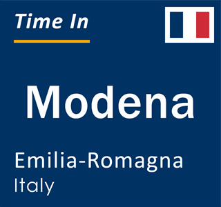 Current time in Modena, Emilia-Romagna, Italy