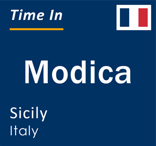 Current time in Modica, Sicily, Italy