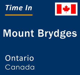 Current local time in Mount Brydges, Ontario, Canada