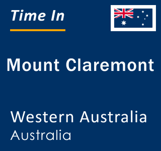 Current local time in Mount Claremont, Western Australia, Australia