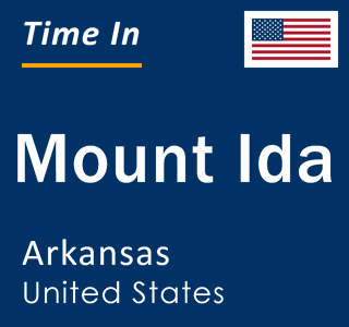 Current local time in Mount Ida, Arkansas, United States