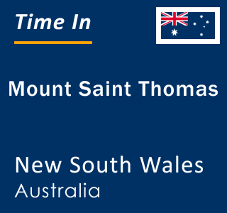 Current local time in Mount Saint Thomas, New South Wales, Australia