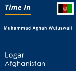 Current time in Muhammad Aghah Wuluswali, Logar, Afghanistan