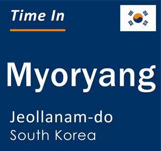 Current local time in Myoryang, Jeollanam-do, South Korea