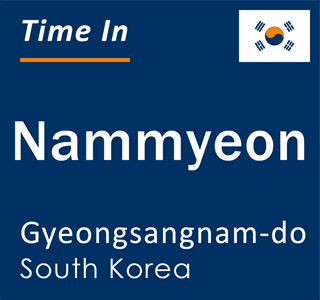Current time in Nammyeon, Gyeongsangnam-do, South Korea