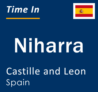 Current local time in Niharra, Castille and Leon, Spain