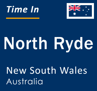 Current local time in North Ryde, New South Wales, Australia