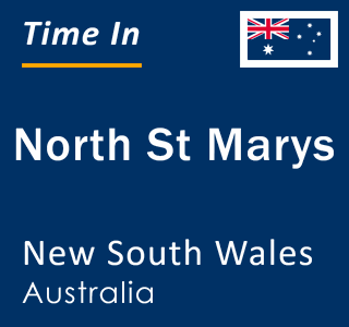 Current local time in North St Marys, New South Wales, Australia