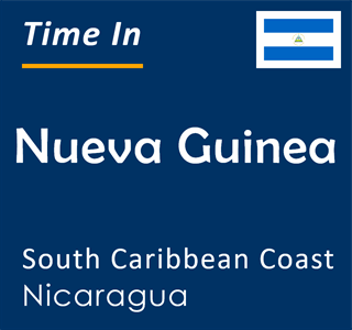 Current time in Nueva Guinea, South Caribbean Coast, Nicaragua