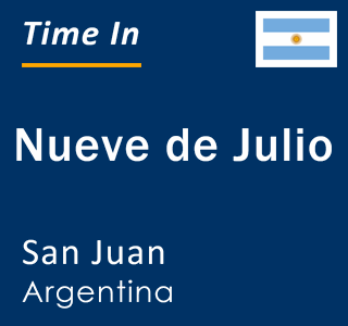 Current time in Nueve de Julio, San Juan, Argentina